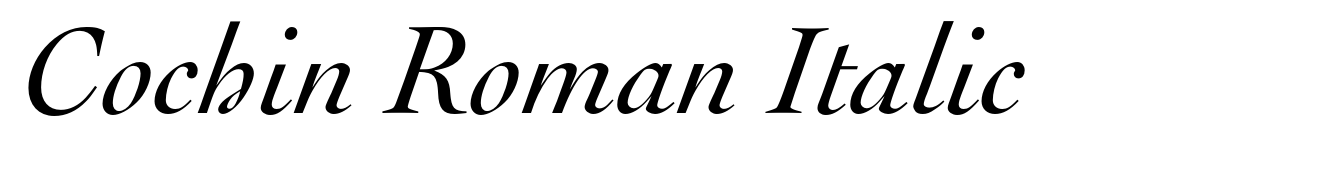 Cochin Roman Italic